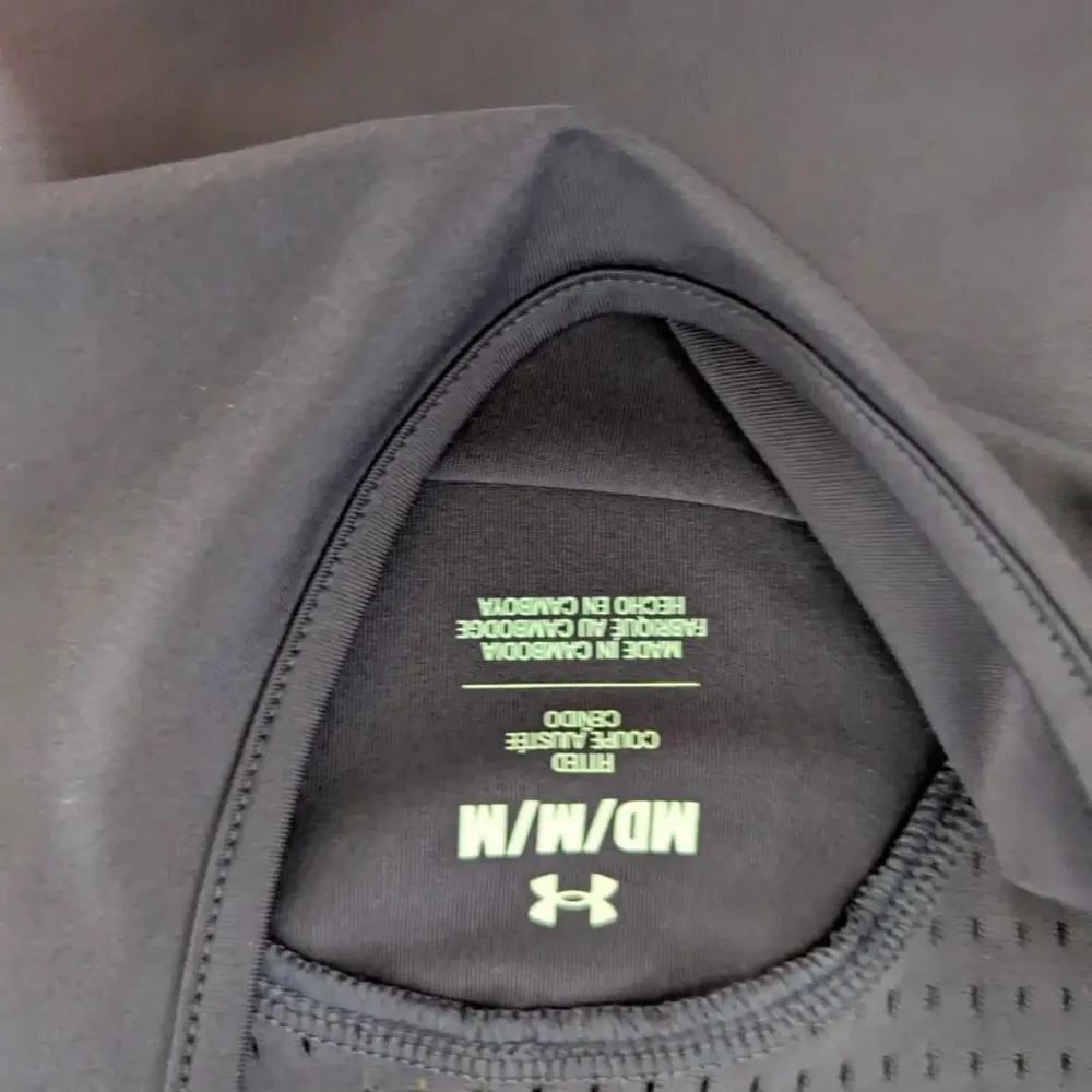 Under Armour Deep Purple Tank Top with Bold Neon Pinkish Coral Accents - Picture 2 of 8